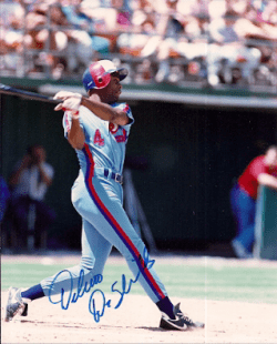 AUTOGRAPHED DELINO DESHIELDS 8x10 Montreal Expos Photo