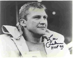AUTOGRAPHED LOU CREEKMUR 8x10 Detroit Lions Photo