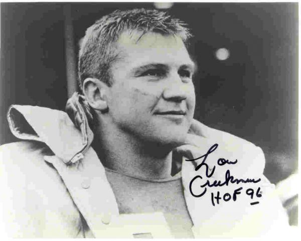 AUTOGRAPHED LOU CREEKMUR 8x10 Detroit Lions Photo