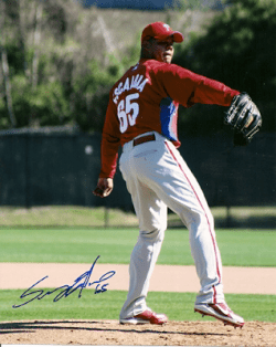 AUTOGRAPHED SERGIO ESCALONA 8x10 Philadelphia Phillies photo