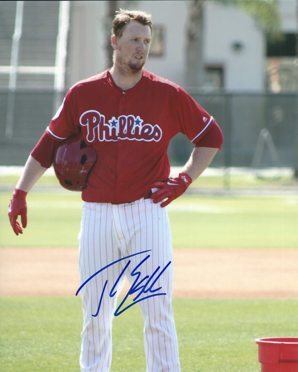AUTOGRAPHED THOMAS ESHELMAN 8X10 Philadelphia Phillies Photo