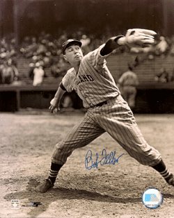 Autographed BOB FELLER 8x10 Cleveland Indians photo
