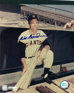 AUTOGRAPHED BILLY GARDNER 8x10 New York Giants Photo