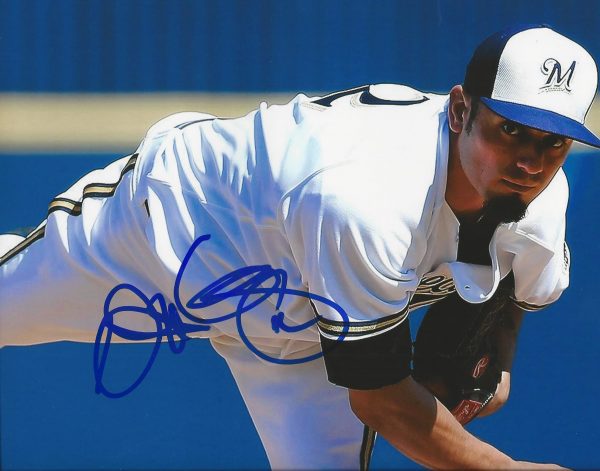 AUTOGRAPHED Matt Garza  8X10 photo Milwaukee Brewers