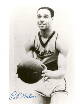 Autographed  POP GATES  8x10 Harlem Globetrotters Photo