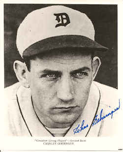 Autographed CHARLES GEHRINGER  Detroit Tigers photo