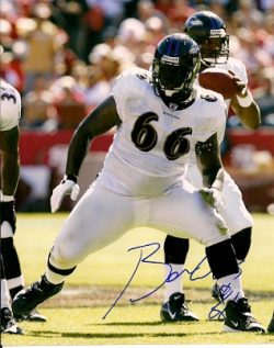 Autographed BEN GRUBBS Baltimore Ravens Photo