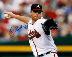 AUTOGRAPHED TOMMY HANSON 8x10 Atlanta Braves Photo