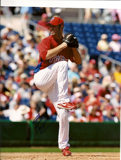 AUTOGRAPHED J. A. HAPP 8x10 Philadelphia Phillies Photo