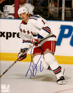 Autographed TODD HARVEY New York Rangers Photo