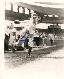 AUTOGRAPHED CHRIS HAUGHEY 8x10 Brooklyn Dodgers photo