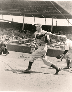 AUTOGRAPHED RAY HAYWORTH 8x10 Brooklyn Dodgers photo