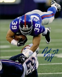 Autographed MADISON HEDGECOCK New York Giants photo
