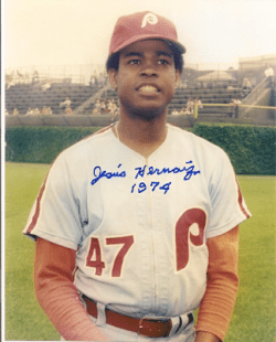 AUTOGRAPHED JESUS HERNAIZ 8x10 Philadelphia Phillies Photo