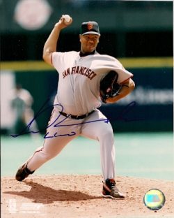 AUTOGRAPHED LIVAN HERNANDEZ San Francisco Giants Photo