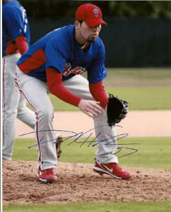 AUTOGRAPHED DAVID HERNDON 8x10 Philadelphia Phillies photo