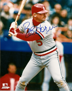 AUTOGRAPHED BOB HORNER 8x10 St. Louis Cardinals photo
