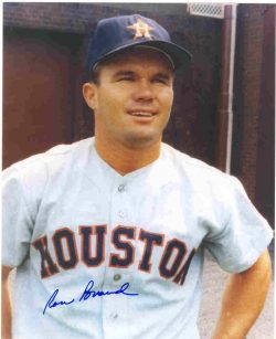 AUTOGRAPHED  RON BRAND 8x10 Houston Astros Photo