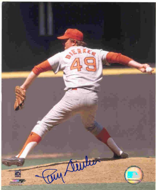 AUTOGRAPHED LARRY DIERKER 8X10 Houston Astros Photo