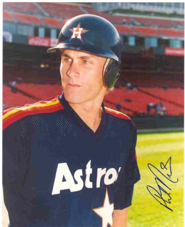 AUTOGRAPHED  PHIL NEVIN 8x10 Houston Astros Photo