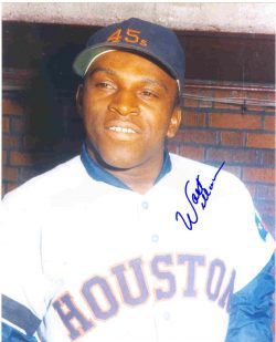 AUTOGRAPHED  WALT WILLIAMS Houston Colt 45s 8x10 Photo