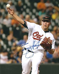 AUTOGRAPHED TOMMY HUNTER 8X10 Baltimore Orioles Photo