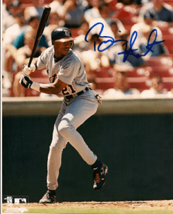 AUTOGRAPHED BRIAN HUNTER 8X10 Detroit Tigers pHOTO