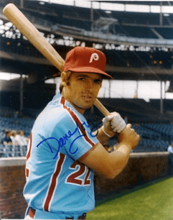 AUTOGRAPHED  DANE IORG  8x10 Philadelphia Phillies Photo