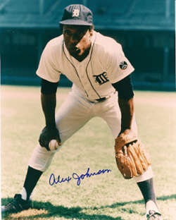 AUTOGRAPHED ALEX JOHNSON 8x10 Detroit Tigers Photo