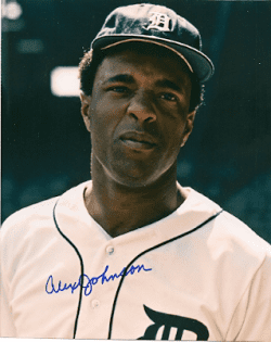 AUTOGRAPHED ALEX JOHNSON 8x10 Detroit Tigers Photo