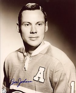 Autographed TOM JOHNSON Montreal Canadiens Photo