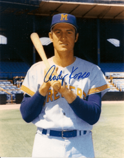 AUTOGRAPHED  photo ANDY KOSCO  Milwaukee Brewers