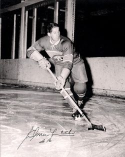 Autographed ELMER LACH Montreal Canadiens Photo