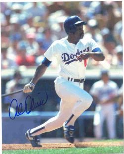 AUTOGRAPHED AL OLIVER 8X10 LA Dodgers Photo