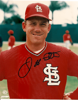 AUTOGRAPHED JEFF LAHTI 8x10 St. Louis Cardinals photo