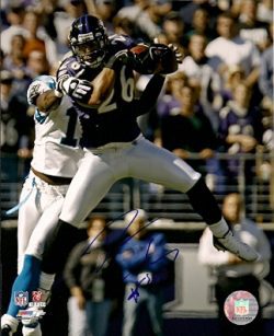 Autographed DAWAN LANDRY Baltimore Ravens Photo
