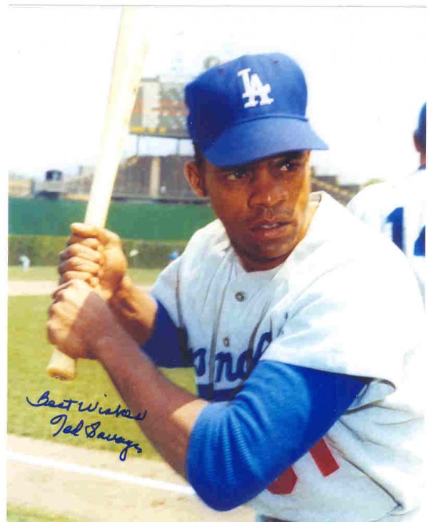 AUTOGRAPHED TED SAVAGE 8x10 Los Angeles Dodgers Photo