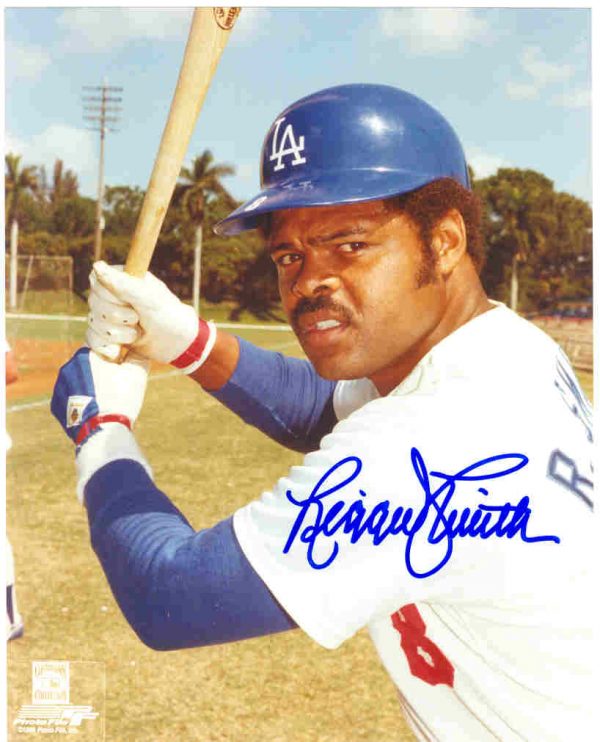 AUTOGRAPHED REGGIE SMITH 8x10 Los Angeles Dodgers Photo