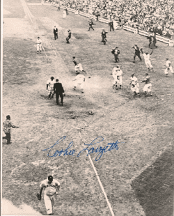 AUTOGRAPHED COOKIE LAVAGETTO 8x10 Brooklyn Dodgers photo
