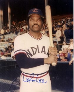 AUTOGRAPHED LERON LEE 8x10 Cleveland Indians Photo