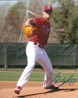 AUTOGRAPHED BRANDON LEIBRANDT 8X10 photo  Philadelphia Phillies