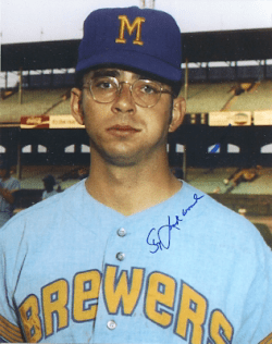AUTOGRAPHED SKIP LOCKWOOD 8X10 Milwaukee Brewers Photo