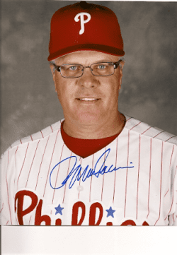 AUTOGRAPHED  PETE MACKANIN 8x10  Philadelphia Phillies Photo
