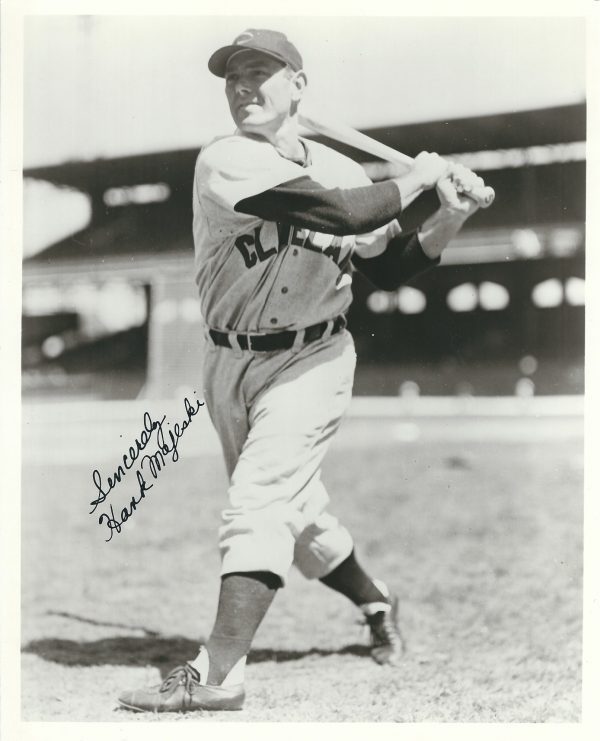 AUTOGRAPHED HANK MAJESKI 8X10 Cleveland Indians Photo