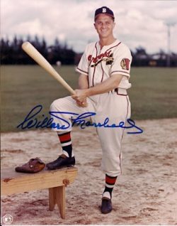 AUTOGRAPHED WILLARD MARSHALL Milwaukee  Braves