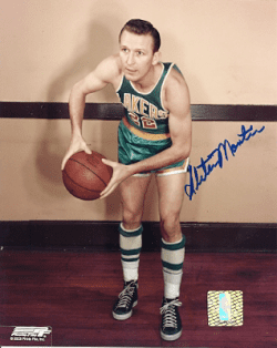 Autographed SLATER MARTIN 8x10 Minneapolis Lakers Photo
