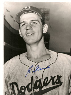 AUTOGRAPHED GENE MAUCH 8x10 Brooklyn Dodgers photo