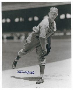 AUTOGRAPHED LES MCCRABB 8X10 Philadelphia A's Photo