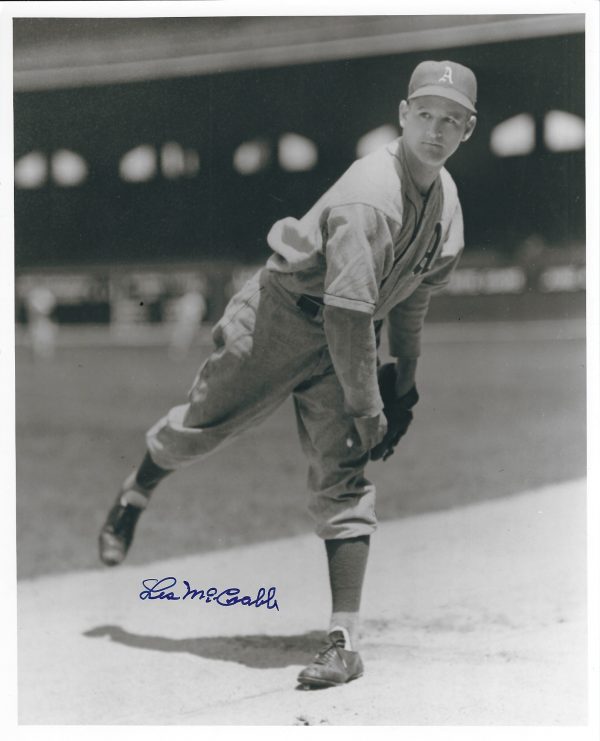 AUTOGRAPHED LES MCCRABB 8X10 Philadelphia A's Photo