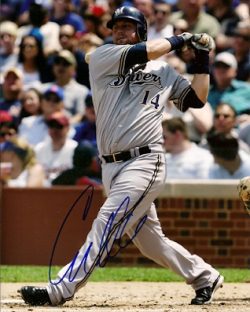 AUTOGRAPHED photo CASEY MCGEHEE Milwaukee Brewers